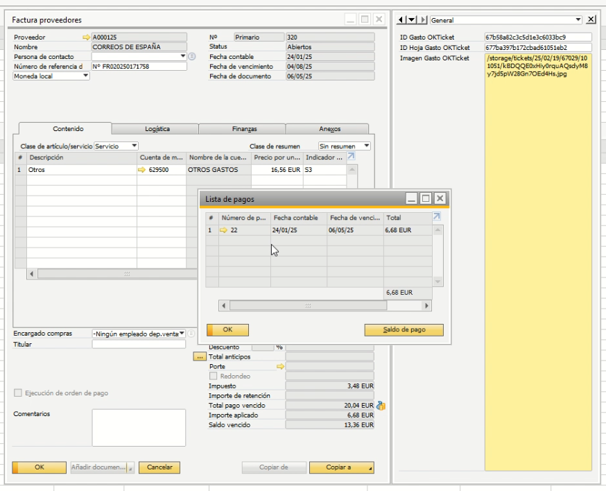 Conector ERP Okticket – SAP Business One©: Automatiza tu gestión de gastos 2 image